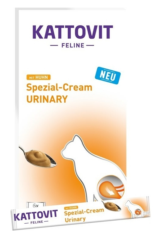 Zdjęcie Kattovit Special Cream Urinary sos dla kota  wspomagający układ moczowy z kurczakiem 6x15g