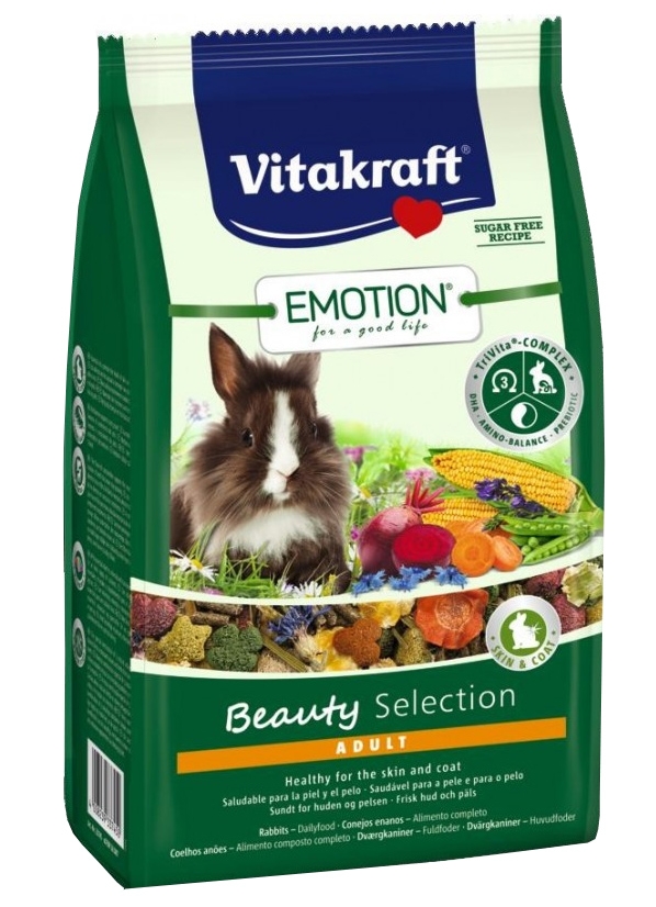 Zdjęcie Vitakraft Emotion Pokarm dla królików  Beauty Selection Adult 600g
