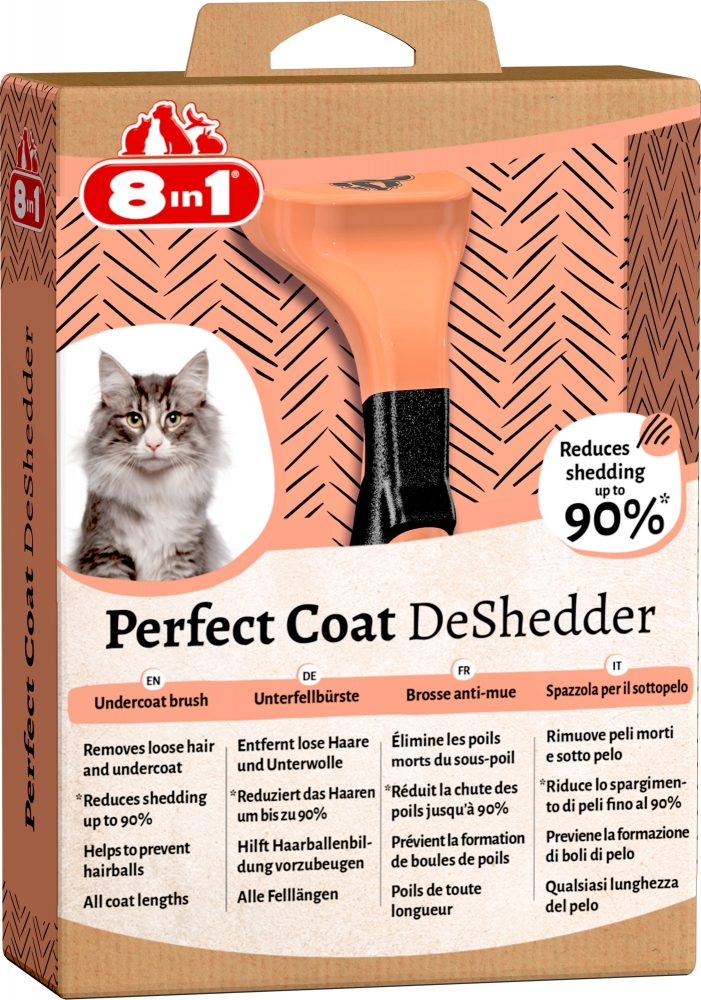 Zdjęcie 8in1 Perfect Coat Deshedder Cat zgrzebło do wyczesywania podszerstka  
