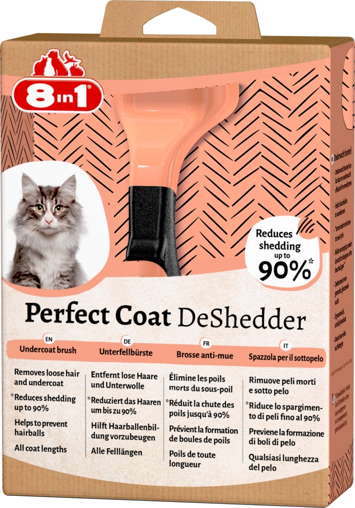 Zdjęcie 8in1 Perfect Coat Deshedder Cat zgrzebło do wyczesywania podszerstka  