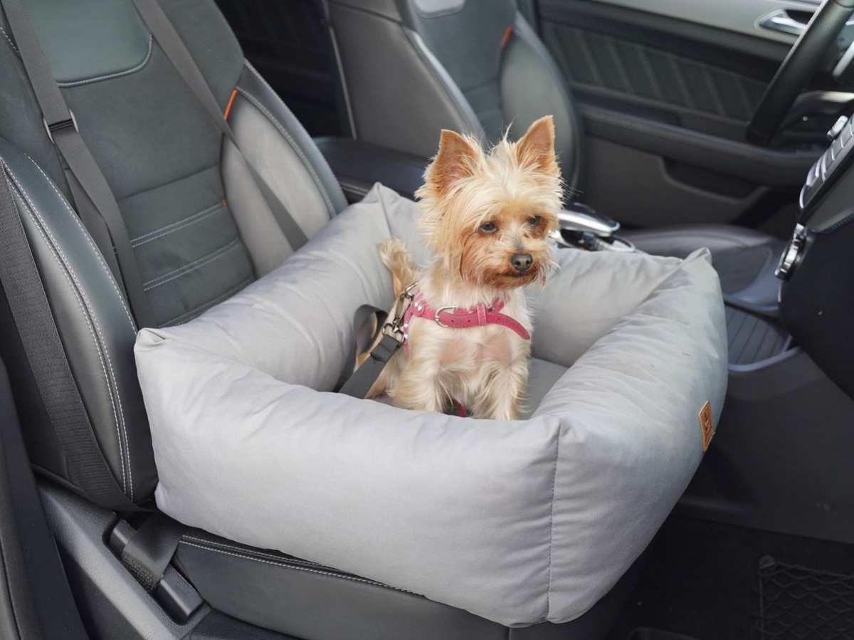 Zdjęcie Animood Fotelik samochodowy dla psa Julian  szary 55 × 50 × 17 cm