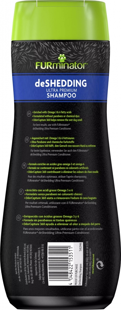 Zdjęcie Furminator deSHEDDING Ultra Premium Shampoo szampon dla psów zmniejszający linienie 473 ml