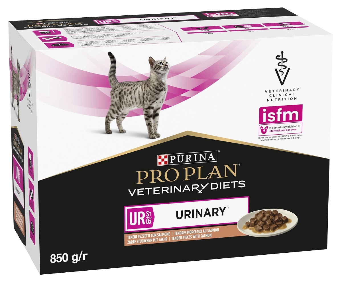 Zdjęcie Purina Vet Feline UR Urinary Formula  St / Ox saszetka dla kota z łososiem 85g