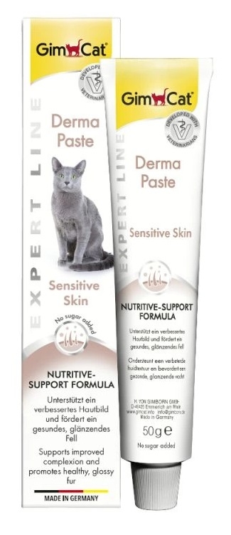 Zdjęcie Gimcat Expert Line Derma Paste Sensitive Skin pasta dla kotów wspierająca skórę i sierść 50g