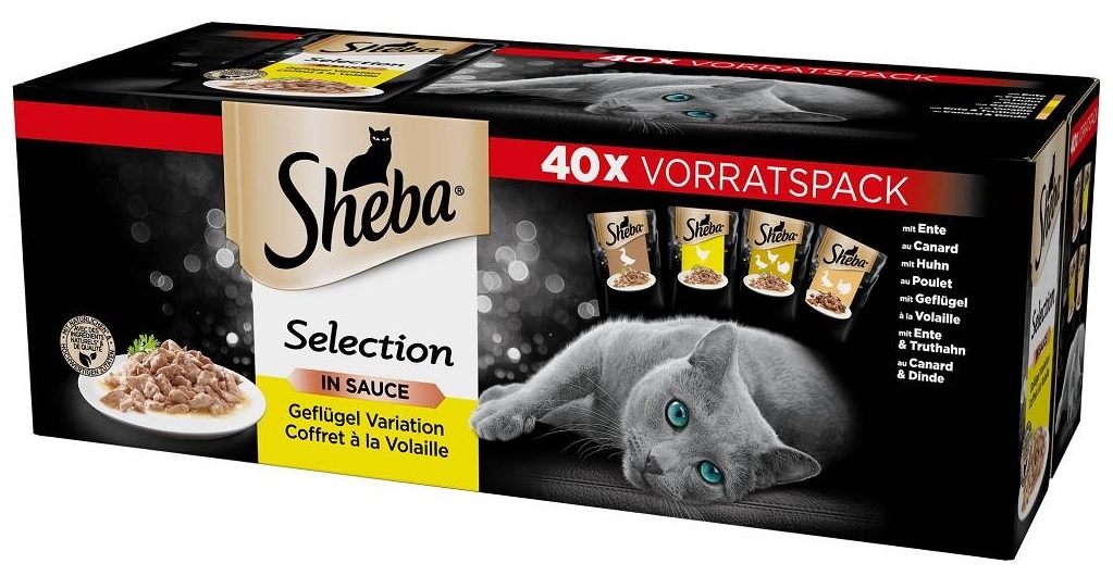 Zdjęcie Sheba Mega-Pack saszetek Select Slices Selection  w sosie drobiowe smaki 40x85g