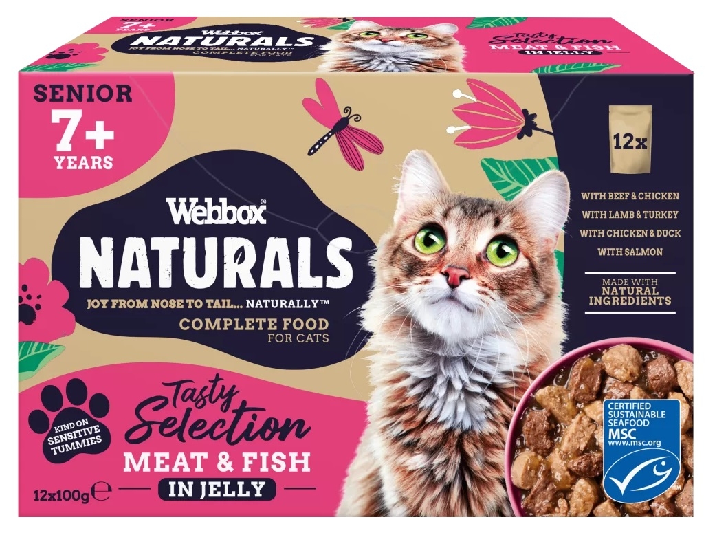 Zdjęcie Webbox Multipak saszetek Naturals Senior dla kota w galaretce Senior Cat Selection in jelly 12x100g