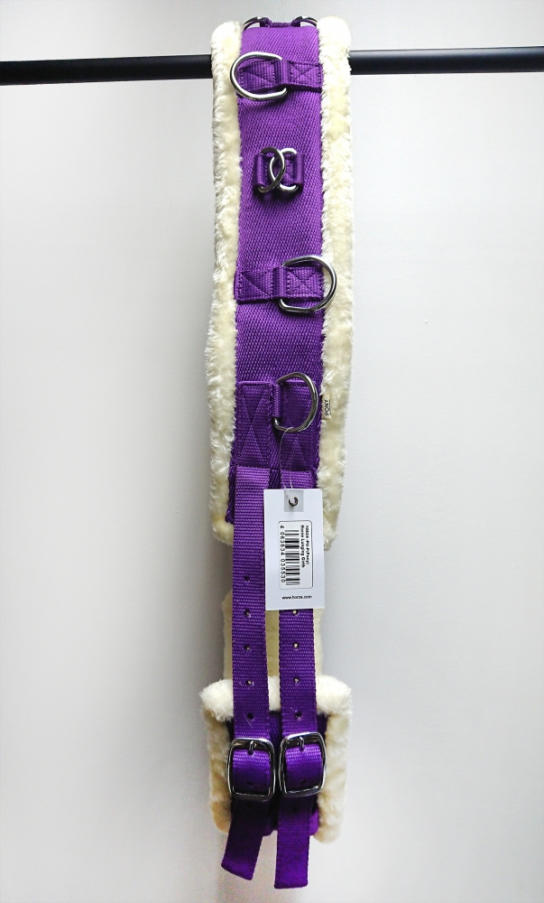 Zdjęcie Horze Pas do lonżowania z futerkiem  fioletowy 