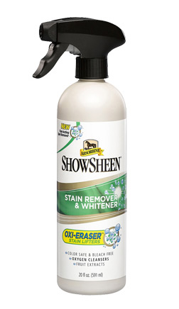 Zdjęcie Absorbine ShowSheen Stain Remover & Whitener  spray na przebarwienia grzywy, ogona i sierści 591 ml