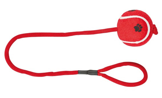 Zdjęcie Trixie Piłka tenisowa na sznurku  linka 50 cm, śr. 6.5 cm 