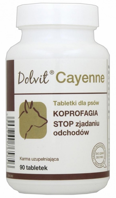 Zdjęcie Dolfos Dolvit Cayenne tabletki dla psów  zniechęcające do zjadania odchodów 90 tabl. 