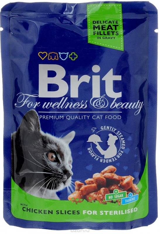 Zdjęcie Brit Premium Cat Adult Sterilised saszetka w sosie z kurczakiem 100g