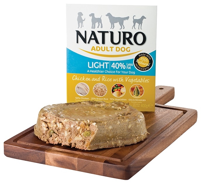 Zdjęcie Naturo Dog tacka dla psa Light   kurczak z ryżem i warzywami 400g