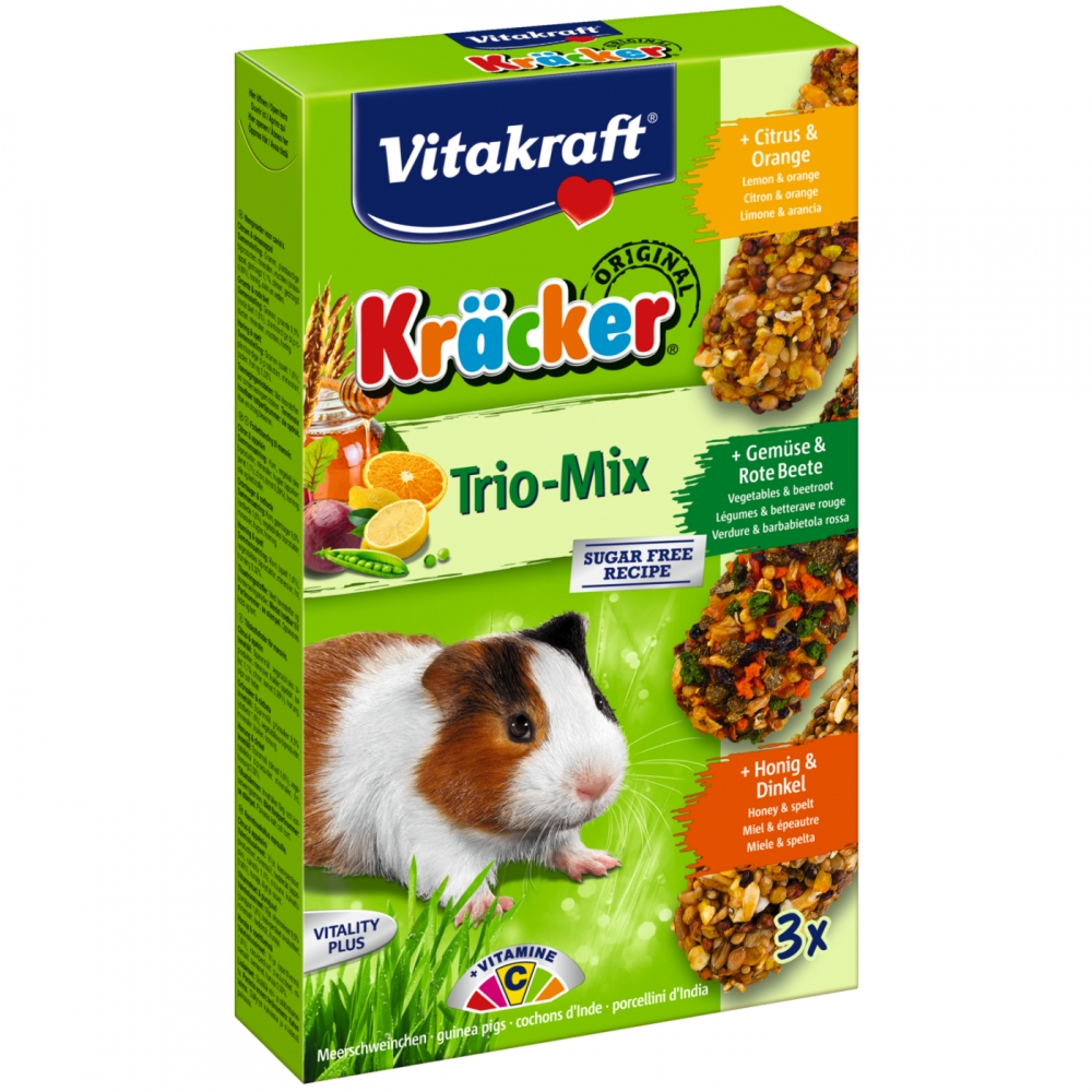 Zdjęcie Vitakraft Kracker Trio-Mix  kolba dla świnki (miód, warzywa, cytryna) 168g