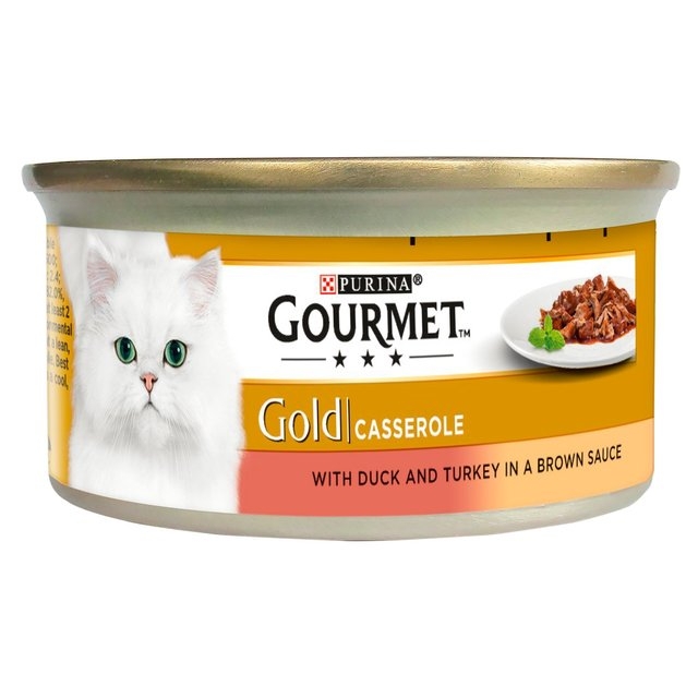 Zdjęcie Gourmet Gold Casserole  z kaczką i indykiem w brązowym sosie  85g