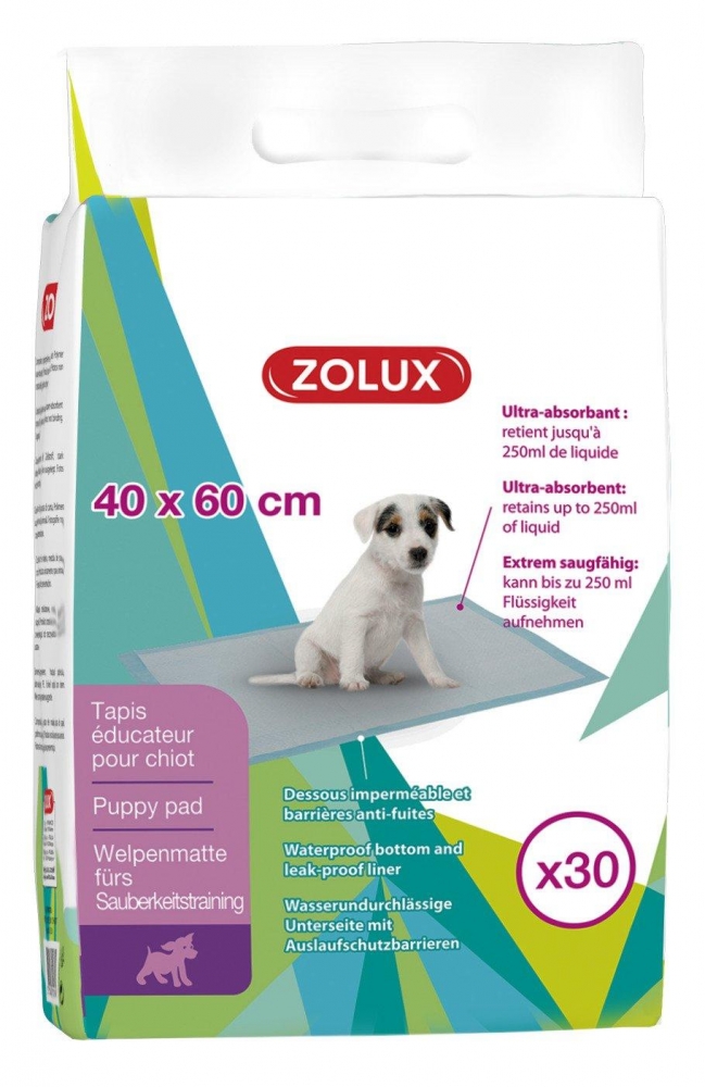 Zdjęcie Zolux Podkłady uniwersalne chłonące wilgoć pieluchy dla szczeniąt 40 x 60 cm 30 szt.