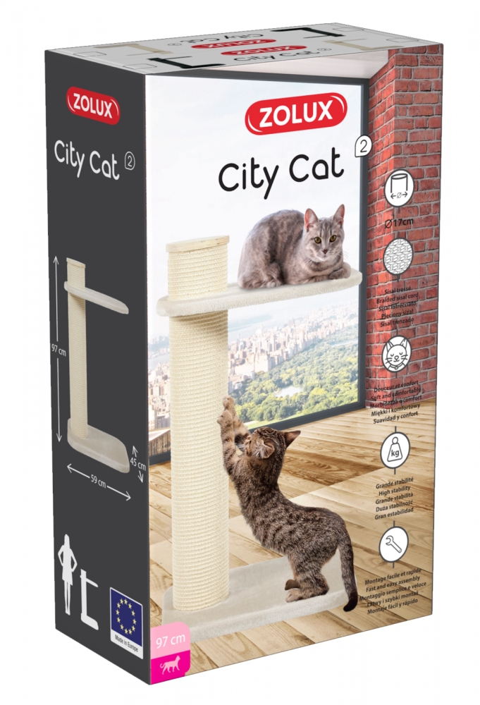 Zdjęcie Zolux Drapak City Cat 2  beżowy 59 x 45 x 97 cm