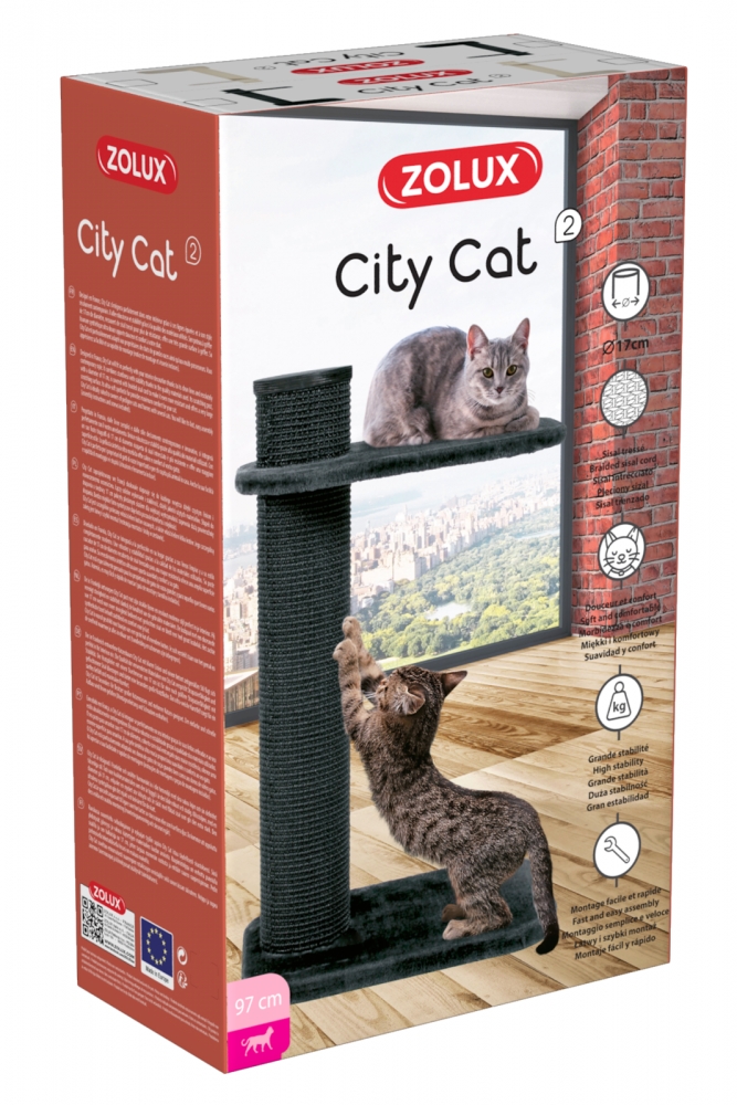 Zdjęcie Zolux Drapak City Cat 2  grafitowy 59 x 45 x 97 cm