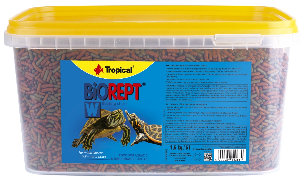 Zdjęcie Tropical Biorept W wiaderko  pokarm dla żółwi wodnych 5000ml