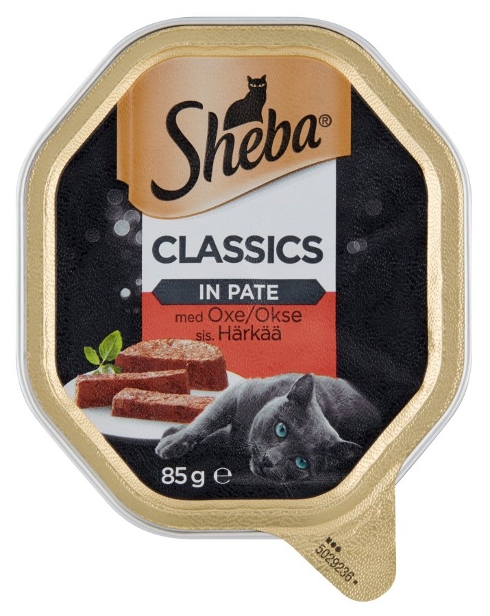 Zdjęcie Sheba Classics tacka dla kota  pasztet z wołowiną 85g