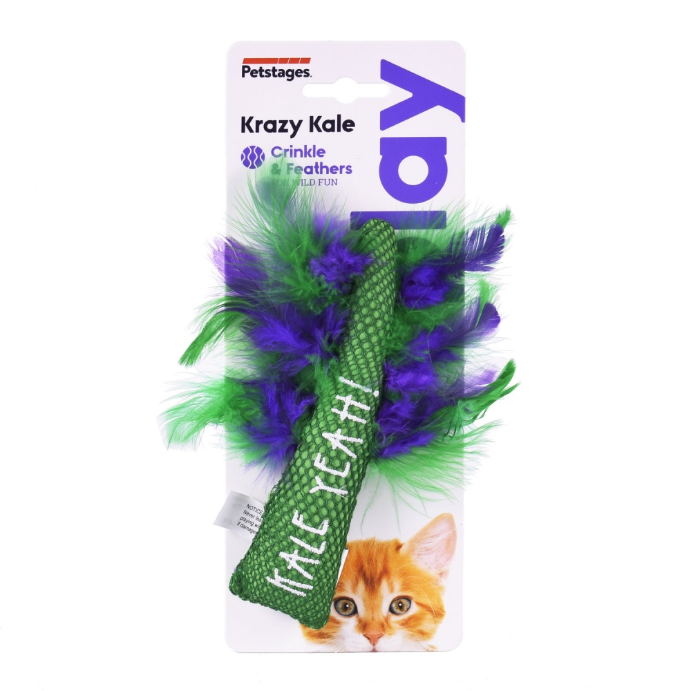 Zdjęcie Petstages Chewing: Krazy Kale gryzak z piórkami dla kota  15 cm